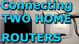 How To Connect Two Routers On One Home Network Using A Lan Cable Stock Router NetgearTPLink [upl. by Gilus]