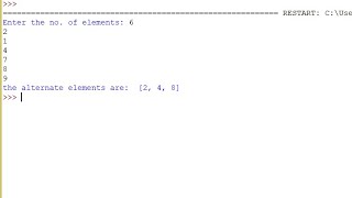 How to print alternate elements of an Array  Aptitude programming practice  GeeksforGeeks  Python [upl. by Aicile175]