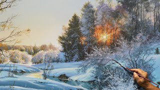 quotAwakening of Winterquot Acrylic painting Artist  Viktor Yushkevich 165 [upl. by Nele]