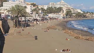 November 12th 2024 Beach Walk Benalmadena Malaga Province Spain [upl. by Baalman]