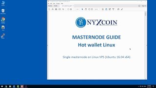 NYXCOIN masternode setup guide linux wallwt [upl. by Revilo]