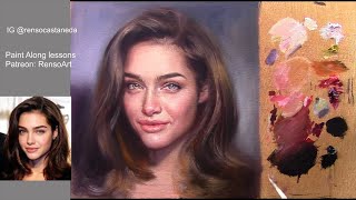 One session oil painting  Brooke shields [upl. by Nwahc]