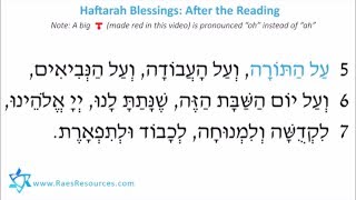 Haftarah Blessings After the Reading Reform  Sung Full Speed  Prayer Karaoke [upl. by Hajidahk321]