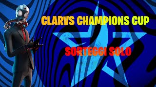 SORTEGGI CLARVS CHAMPIONS CUP SOLO [upl. by Manon]