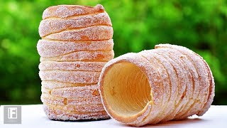 Super Soft Homemade Chimney Cake Recipe Kürtőskalács [upl. by Eiliah]