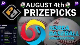 Prize Picks Props KBO August 4th [upl. by Lainey]