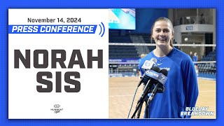 Creighton Volleyball Norah Sis talks Bluejay Career  Full Press Conference [upl. by Odinevneib]