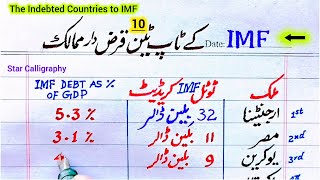 Top 10 highest indebted countries to IMF  List of Indebted Countries to IMF  IMF کے قرض دار ممالک [upl. by Geiger70]