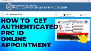 HOW TO GET AUTHENTICATED PRC ID  ONLINE APPOINTMENT  TEACHERS [upl. by Kara]