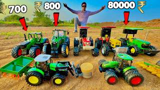 RC Expensive Handmade Tractor Vs RC Low Cost Tractors track test [upl. by Nalyad]