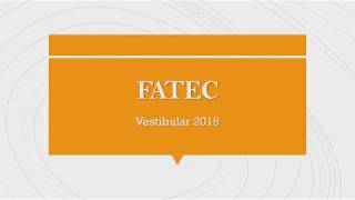 FATEC 2019  Física todas as questões [upl. by Arbmik]