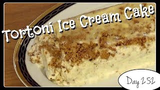 Tortoni Ice Cream Cake Recipe Food Challenge DAY 252 [upl. by Eugaet462]