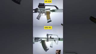 qbz 95 vs Hk g36 qbz95 hkg36 3danimation shorts viral shortsvideos gunshorts [upl. by Kcirddahc]