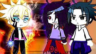 Uchiha Clan React To Boruto Uzumaki  Gacha React [upl. by Esinrahc]