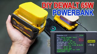 How to make Dewalt battery 65w powerbank [upl. by Tailor]