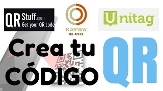 Aprende a crear códigos Qr con qrstuff Kaywa qrcode y Unitag español 2015 [upl. by Ludovico]