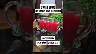 SUPER JUICE For Glowing Skin Healthy Hair amp Detox  Beetroot Apple CarrotGinger Cucumber amp More [upl. by Ricoriki]