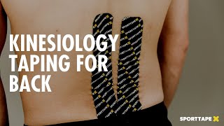 Kinesiology Taping for LOWER BACK Pain amp Stiffness  How To Apply K Tape for Lower Back [upl. by Annaigroeg]