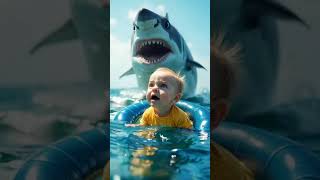 Adventures of a Little Boy and His Brave Friend 🐖 shark animallover cutebaby babycartoon [upl. by Kotta]