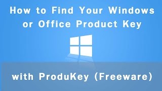 How to Find Your Windows or Office ProductID Key with ProduKey Freeware [upl. by Hultgren]