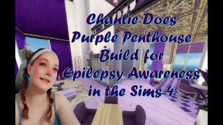 A Purple Penthouse Build for Epilepsy Awareness  Speed Build amp Tour  TS4 [upl. by Maxy]