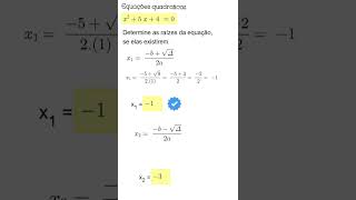 Equações quadráticas Raízes [upl. by Nasar]