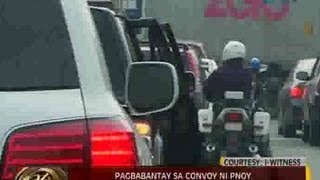 Pagbabantay sa convoy ni PNoy di biro lalo pat di siya gumagamit ng wang wang [upl. by Drofnats]