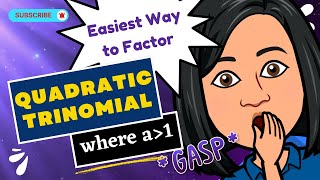 EASIEST WAY TO Factor Trinomial where a is greater than 1 MULDIVPLY Method [upl. by Ewall]