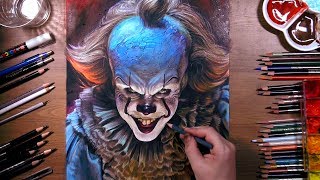 Drawing Pennywise the Dancing Clown  drawholic [upl. by Bettzel]