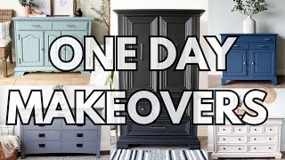 How to Paint Furniture the EASY WAY 👉 9 All IN ONE Paint Makeovers [upl. by Schatz]