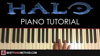 HOW TO PLAY  HALO THEME SONG Piano Tutorial Lesson [upl. by Ylebmik468]