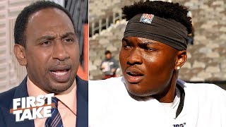 Stephen A rips the Redskins for playing Dwayne Haskins against the Giants  First Take [upl. by Rafaellle85]