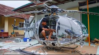 Man Builds Amazing FullSize HELICOPTER  Start to Finish DIY by Dodoan123 [upl. by Damita43]