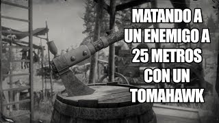 Red Dead Redemption 2  ¿Cómo matar a un enemigo a 25m de distancia con un Tomahawk Arrojadizo [upl. by Jeraldine611]