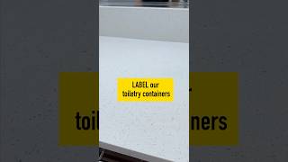 LABEL our toiletry containers 🫧 viralvideos viral viralreels toiletry labels organizing [upl. by Airdnekal]