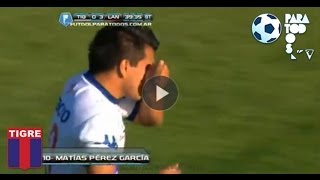 Gol Pérez García Tigre 1  Lanús 3 Torneo Inicial 2013 Fecha 14 Fútbol Para Todos [upl. by Grier]