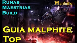 Malphite vs Tryndamere s7 top  Guia Malphite español  RUNAS MAESTRIAS Y BUILD [upl. by Reyotal865]