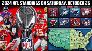 2024 NFL Standings on Saturday October 26 [upl. by Enoyrt]