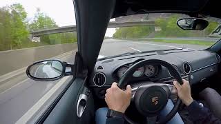 Porsche Cayman S 987 0  200 Topspeed 291 kmh German Autobahn [upl. by Adelaja]