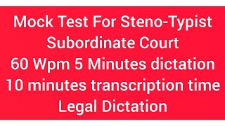 Tough Dictation  Steno typist  5 minutes of dictation  10 minutes to transcribe  JK High Court [upl. by Ahter723]