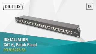 DIGITUS Professional  Easy installation of CAT 6A Patch Panel  DN91624SEA [upl. by Cohlier]