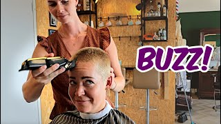 Incredible Buzz Cut Transformation by Short Hair Model [upl. by Paola361]