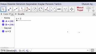 GeoGebra Dersleri Türkçe  Dizi Komutu ile düzgün çokgen oluşturmak  GeoGebra Tutorial [upl. by Sudoeht369]