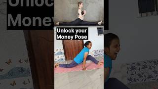 Keep practicing 🧘‍♀️🕉️yoga shorts monkey pose youtubeshorts viralshorts trending share [upl. by Lontson]