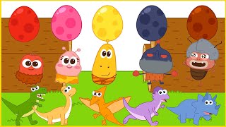 Bingo Song Baby song Surprise Egg With Dino Stamp Transformation play  Nursery Rhymes amp Kids Song [upl. by Viridi]