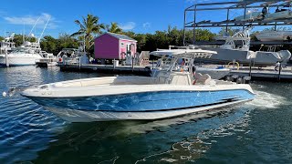 2004 HydraSport Vector 33 w Twin Evinrude ETech 300 hp ONLY 282 Hrs islamorada FL [upl. by Getter]