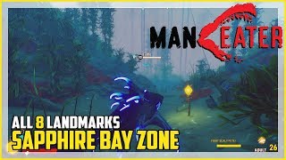 Maneater Sapphire Bay All Landmark Locations Guide [upl. by Berke]