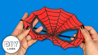 SPIDERMAN MASK Paper Craft  FastnEasy  DIY Labs [upl. by Ha735]