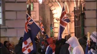 Violence in Belfast after Union flag decision [upl. by Ayyn996]