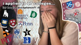 COLLEGE DECISION REACTIONS 2023 8 IVIES T20s MIT UVA no UCs lol  dream school acceptance [upl. by Iverson]